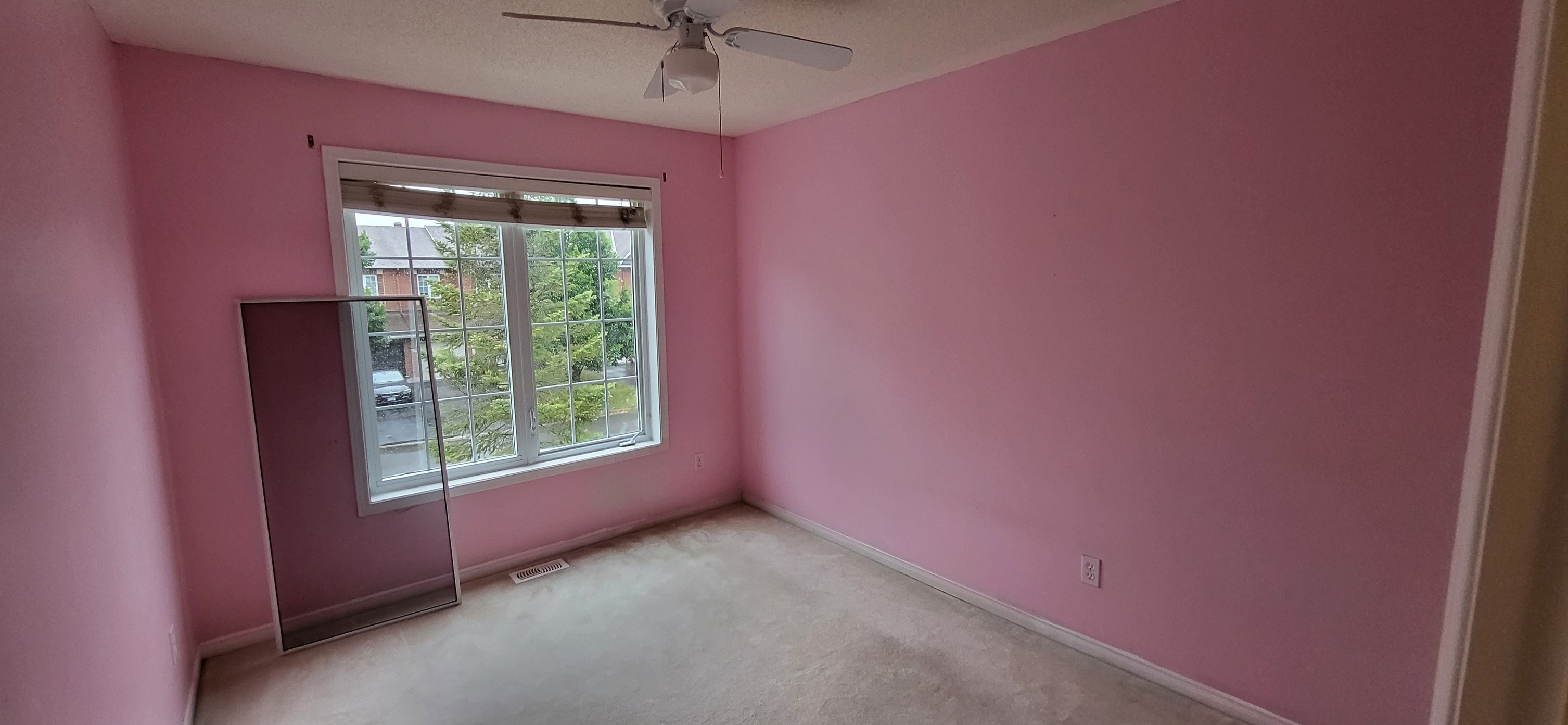 Pink bedroom painting project